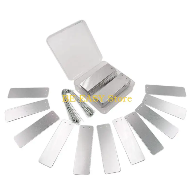 

E28F Алюминиевые бирки для деревьев с металлическими проводами, двусторонние этикетки для растений, водонепроницаемые