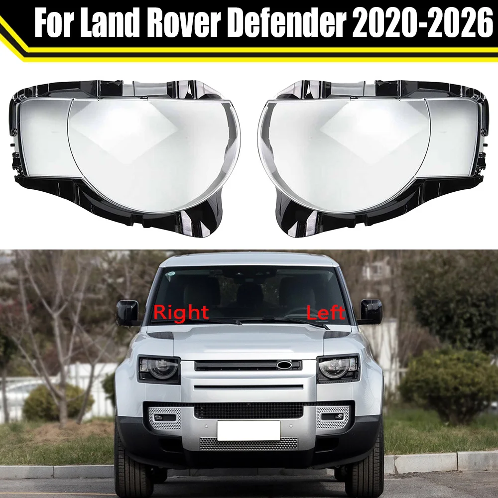 

Car Headlight Cover Lens Glass Shell Headlamp Transparent Lampshade Auto Waterproof Mask For Land Rover Defender 2020-2026