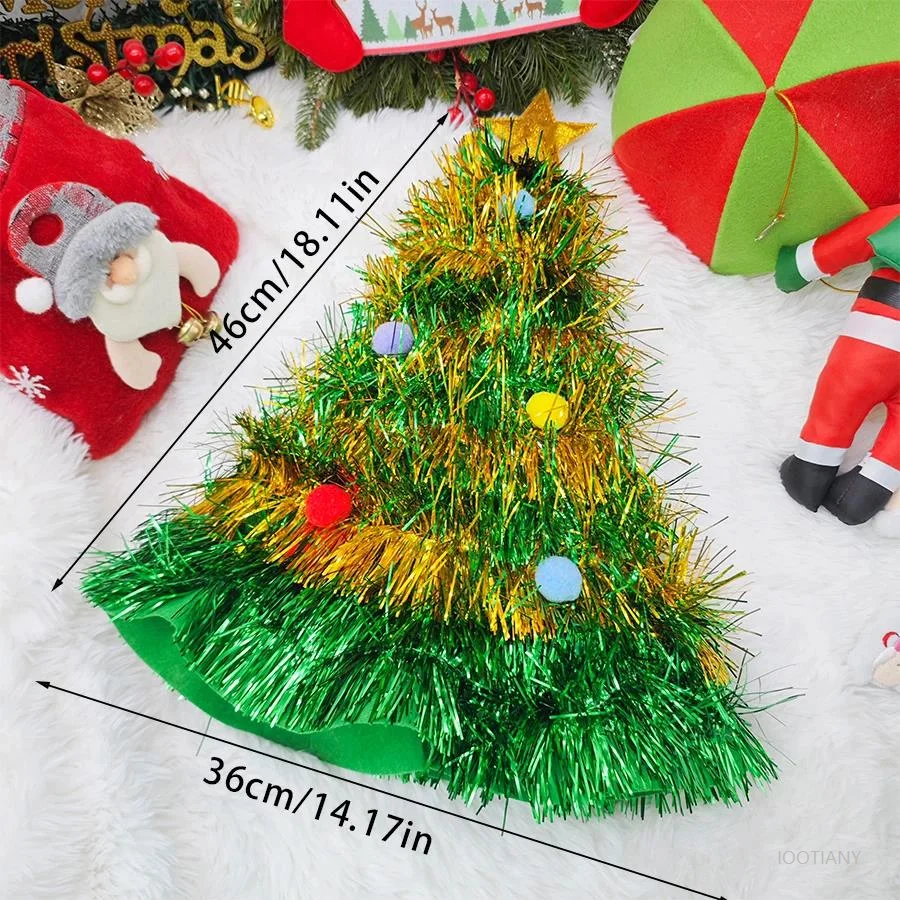 Adult And Children Christmas Tree Hats Funny Santa Hats Cosplay Christmas Holiday Party Props Costumes New Year Decorations 2026 6