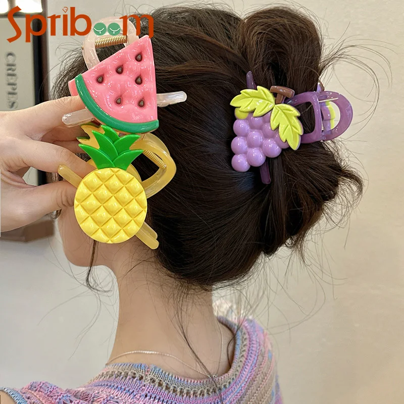 

Summer Fruit Hair Clips for Women Cute Strawberry Hairpin 2024 New Hair Accessories Korean Hair Claw Clip Girls Headwear