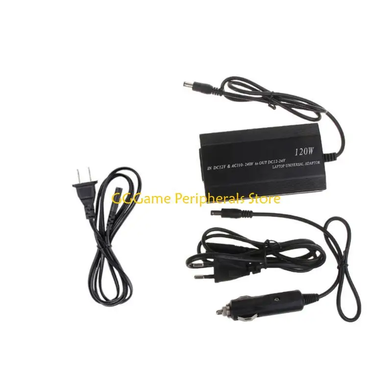 U55B Универсальное зарядное устройство для ноутбуков мощностью 100 Вт для автомобиля и дома с регулируемым напряжением