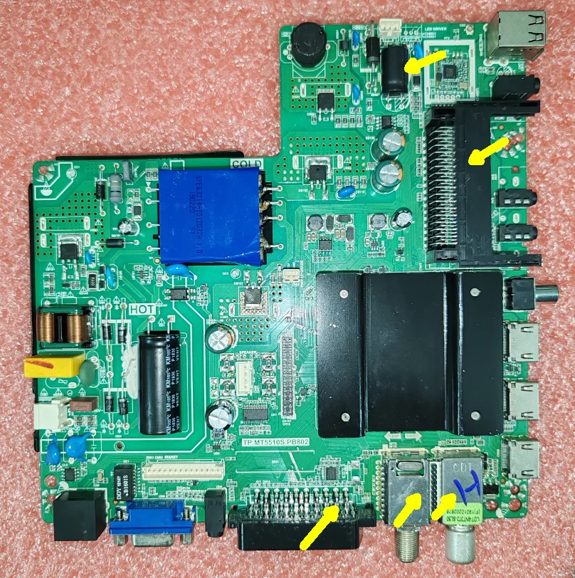 TP.MT5510S.PB802 Scheda madre TV di rete WiFi Gli acquirenti con diverse interfacce verificano foto fisiche