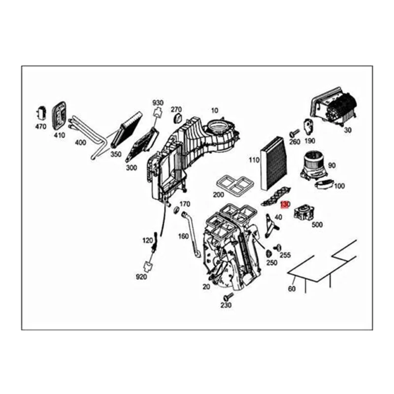 Couvercle de filtre à air de climatisation de voiture pour Mercedes-Benz, GLA XACHA180, A200, A260, A45, B180, B200, B260, 12-19, A2468300142