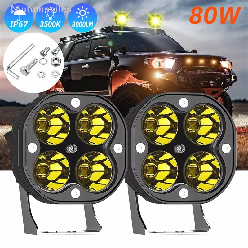 

3 Inch Led Work Spotlights 12V 24V Pod Lights Headlights For Motorcycles Flood Led Bar Fog Lights For Car Truck 4x4 Off Road ATV