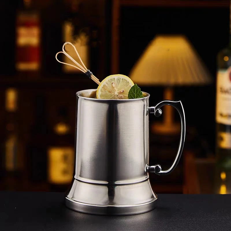 

420ml Double Walled Moscow Mule Copper Mugs Metal Mug Cup Stainless Steel Beer Wine Coffee Cup