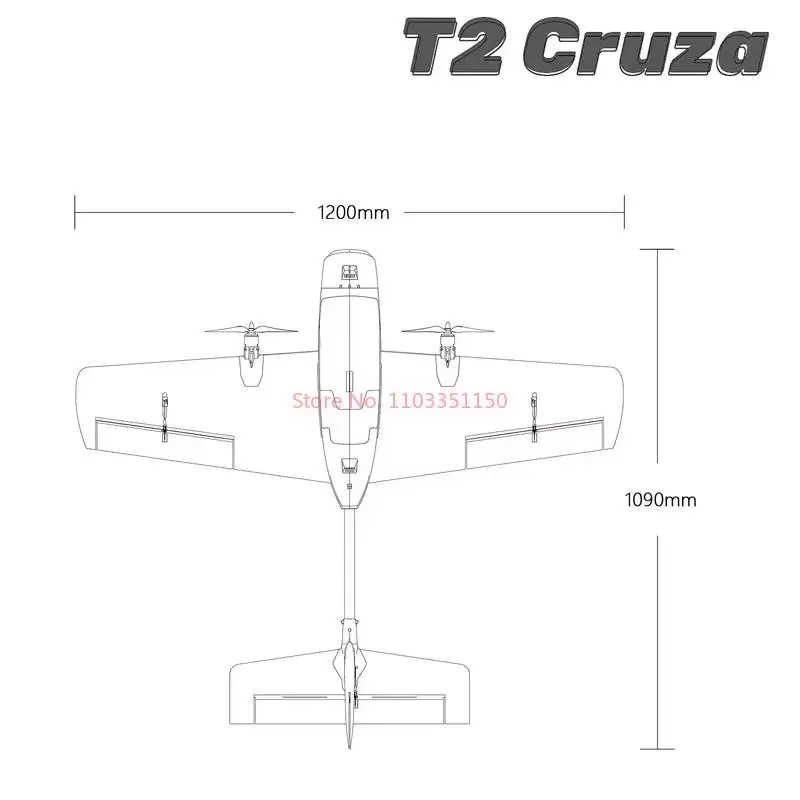 Heewing T-2 Cruza Fpv Fixed Wing Glider Beginner\'s Guide Mwinspan Pnp Fpv Aircraft Epp Dual Motor Wing Span 1.2 Meters
