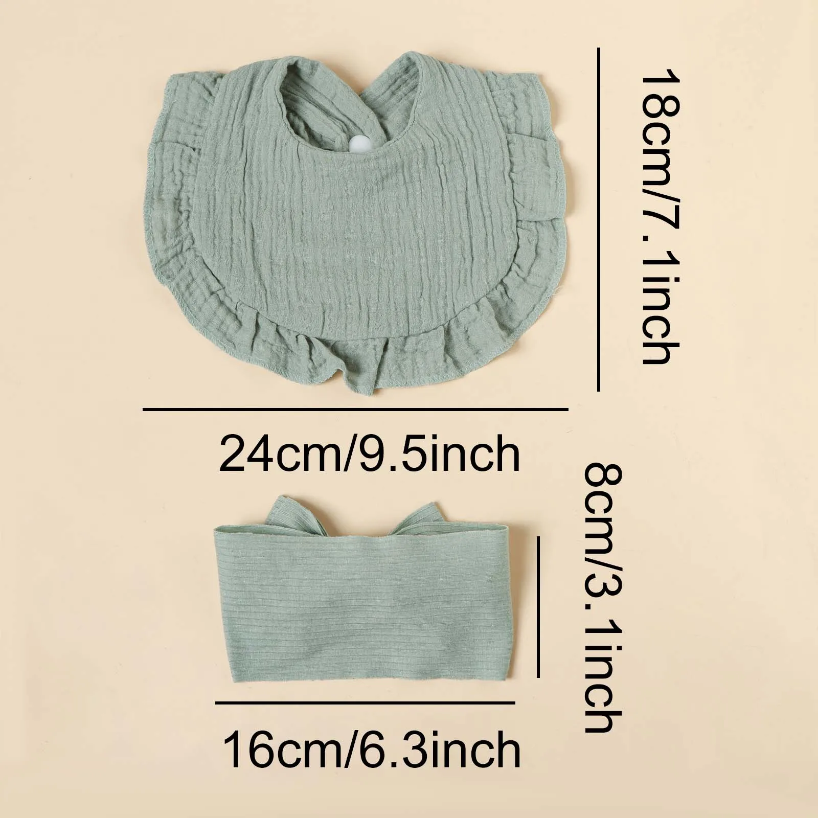 2 قطعة الطفل القوس عقال مريلة مجموعة شرائط القوس إكسسوارات الشعر لفتاة كشكش حافة تغذية مريلة الوليد طقم هدايا فستان طفل اكسسوارات #4