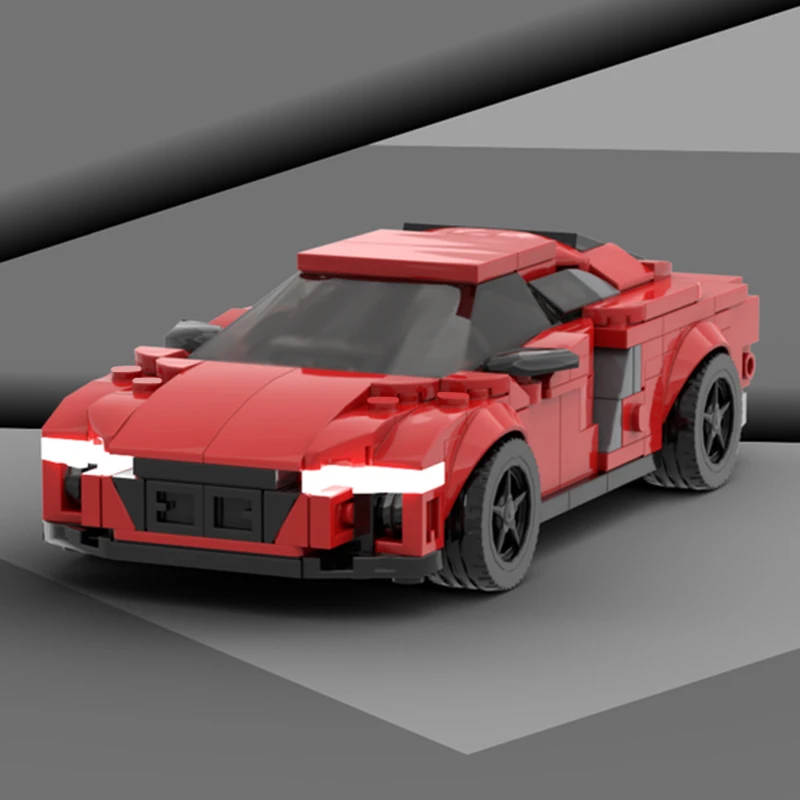 Modelo de carro de cidade moc tijolos de construção nanuk quattro carro esportivo tecnologia modular crianças presentes do feriado montar brinquedos terno