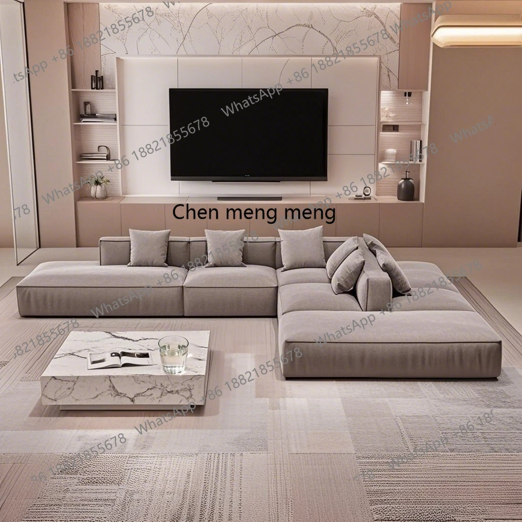 Doppelseitiger modularer Inselsofagarnstoff, minimalistischer großer horizontaler Flur, Rücken-zu-Rücken-Wohnzimmer, antike Villa