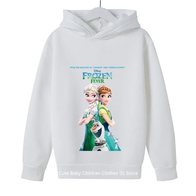 New Cute Anna Elsa Frozen Girls Top Hoodie Kids Girls Clothing Disney Hoodie Kids Short Sleeve Birthday Party Dress