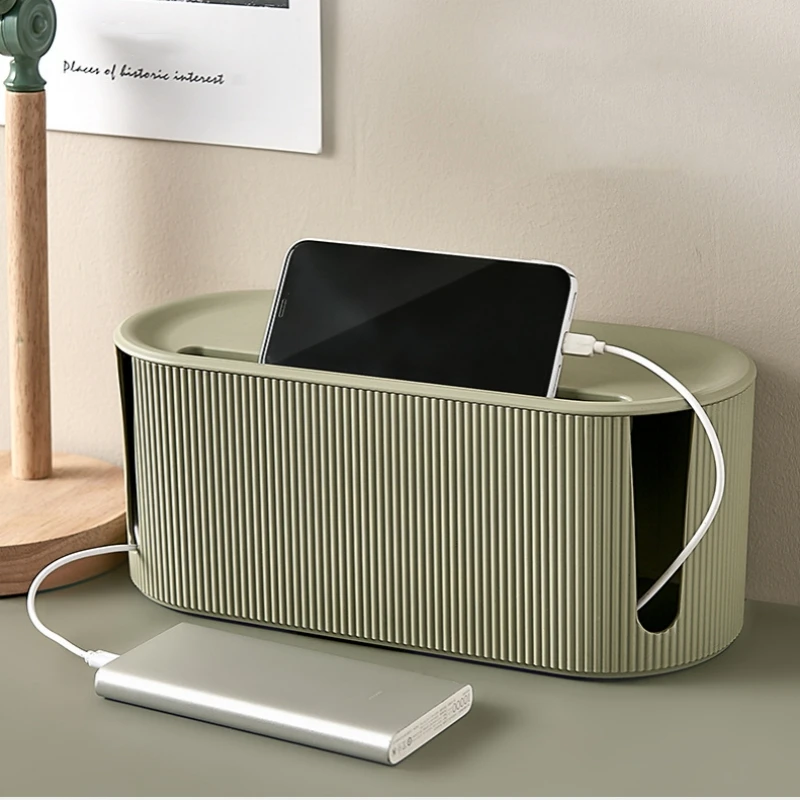 Wire Storage Box Large Capacity Data plug board Storage Box Desktop Cable Management Box Router Bracket