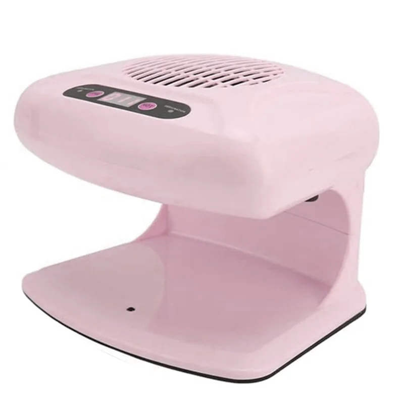 Nail Dryer For Regular Polish Professional Salon Nail Air Fan For Drying Art Gel Blower Manicure Tool Pink EU Plug-A54Q