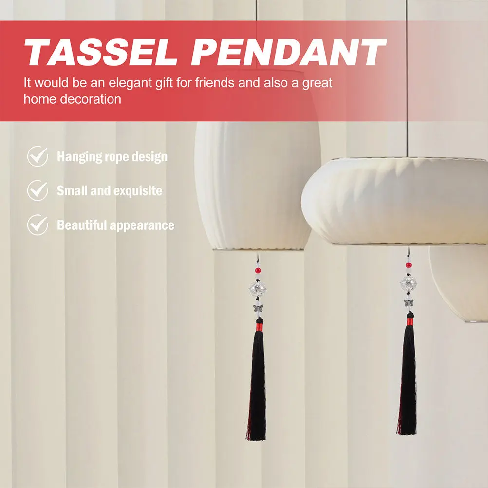 4Pcs Waist Tassel Charms Chinese Traditional Ornament Elegant Gift Ancient Bell Pendant Retro Decor for Room Bag Car Key