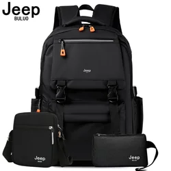 JEEP BULUO-Mochilas impermeáveis para adolescentes, mochilas escolares casuais para estudantes universitários, 14 