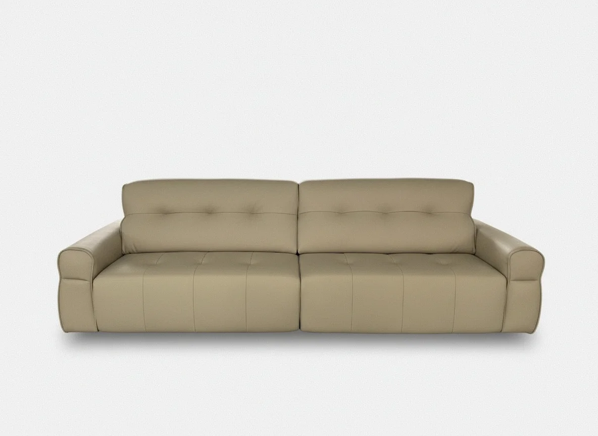 m Modern Italian Luxury 2-Seater Leather Sofa Large Size Modular Sofa for Living Room Furniture Extendable Feature m