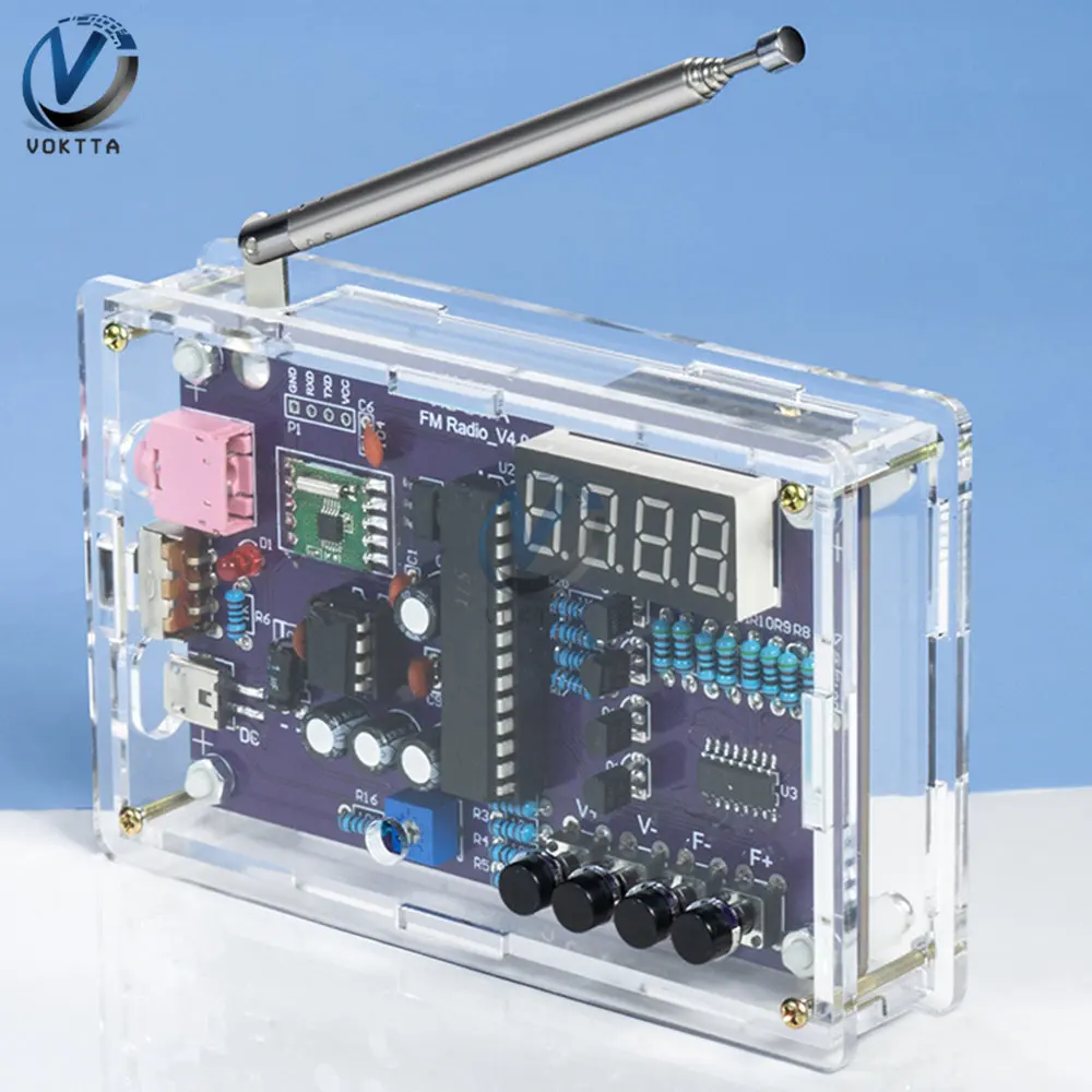 RDA5807 TDA2822 HU-017A RDA5807S Kit Radio FM FM parti elettroniche fai da te Kit scheda 87-108MHz per accessori per componenti elettronici