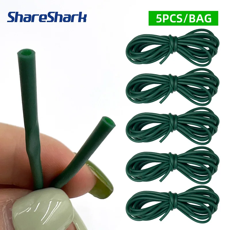 ShareShark 5 Stück/Beutel 2M Karpfenangel-Zubehör Weiche Silikon Anti-Tangle Rig-Schlauchhülsen Karpfenangel-Accessoires