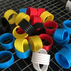 5Pcs Tennis Racquet Band Elastic Sport Racket Handle Rubber Ring Stretchy Tennis Racquet Band Overgrips Badminton Rubber Ring