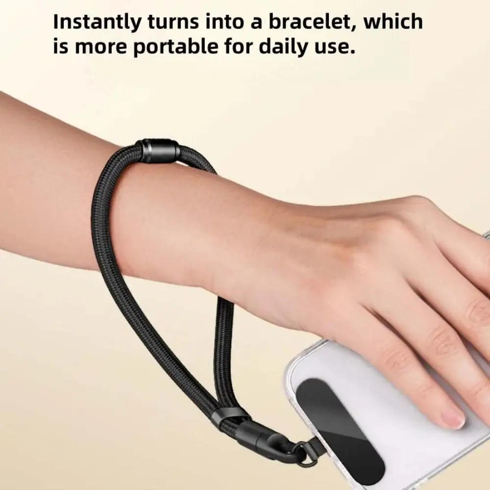 

Switchable Mobile Phone Lanyard Adjustable Length Neck Hanging Crossbody Phone Strap Anti-Lost Wrist Strap 3-in-1 Phone Chain