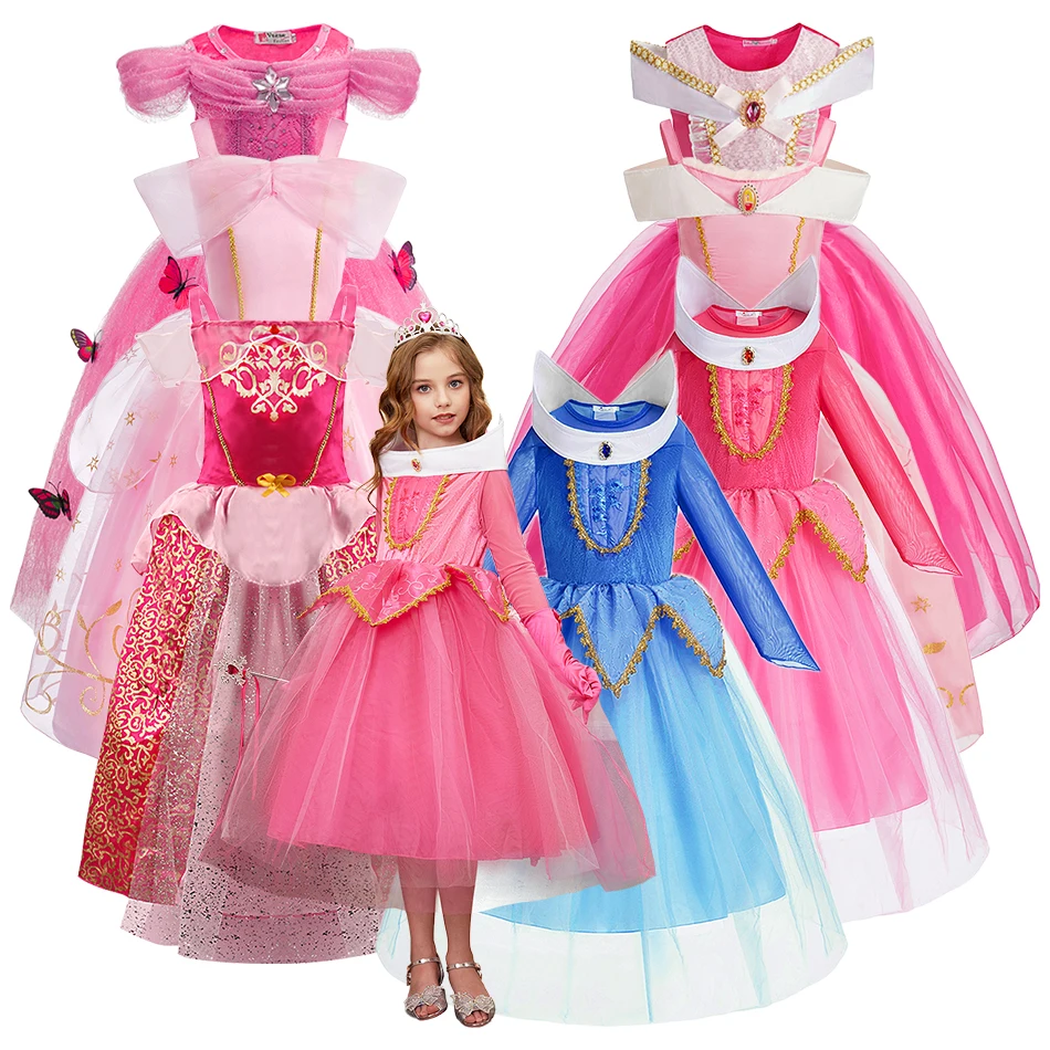 Kids Elo Sofia Dress Children Princess Party Clothing Little Girls Summer Pageant Pink Dresses Christmas Kids Cosplay Dresses