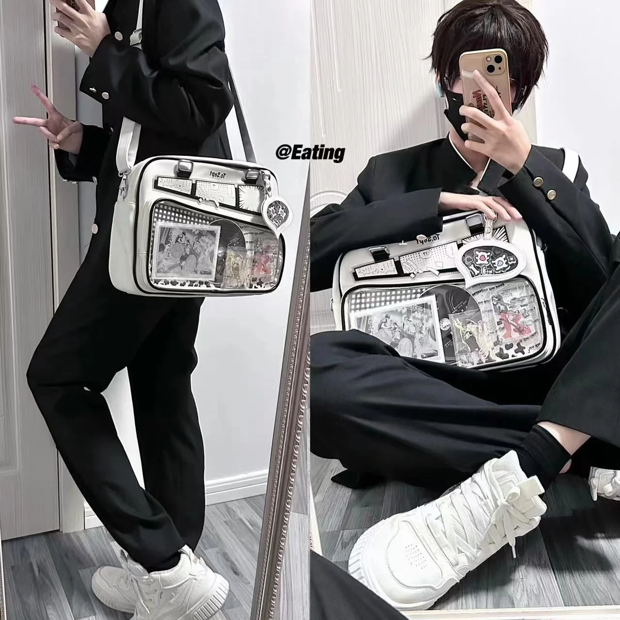 Original Bolso Japanese Itabag Female Casual One Shoulder Crossbody Bag Student Boys Backpack Girls Cool Backpacks