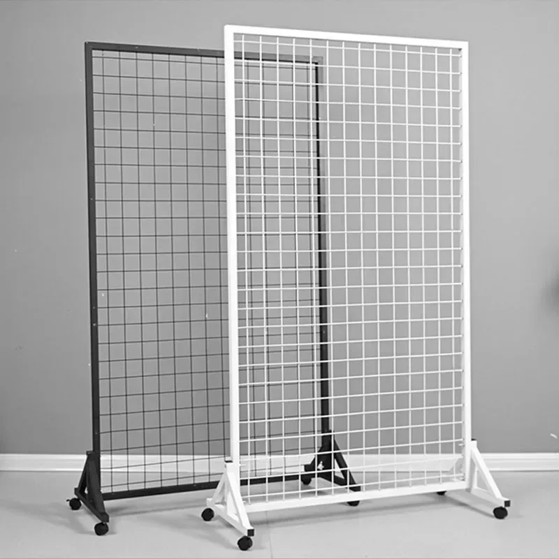 Easy install Metal Grill pegboard rack panel shelf organizer goods shelves with floor stands