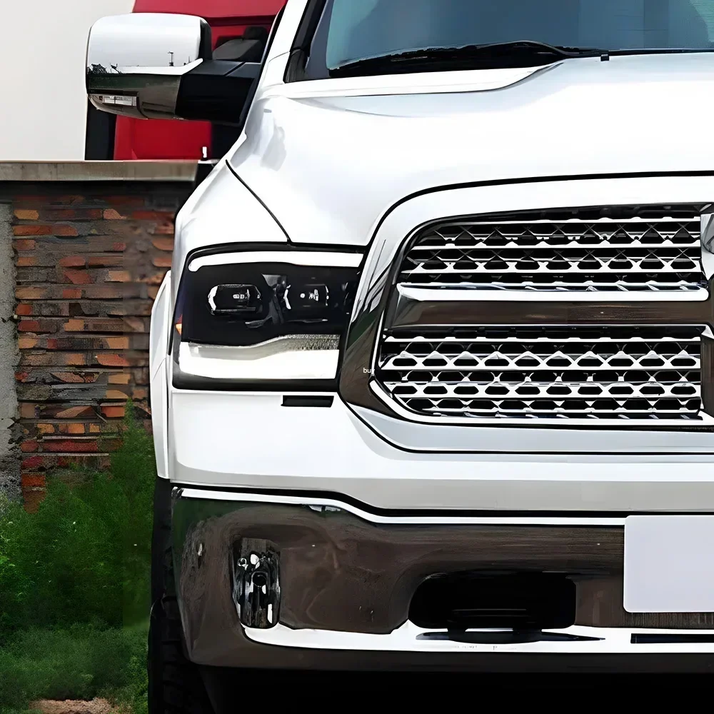 

For Dodge RAM 1500 2009-2018 Car Front Lamps Upgrade Dynamic DRL 2 Projector Lens Tool Accessories LED Auto Headlights Assembly