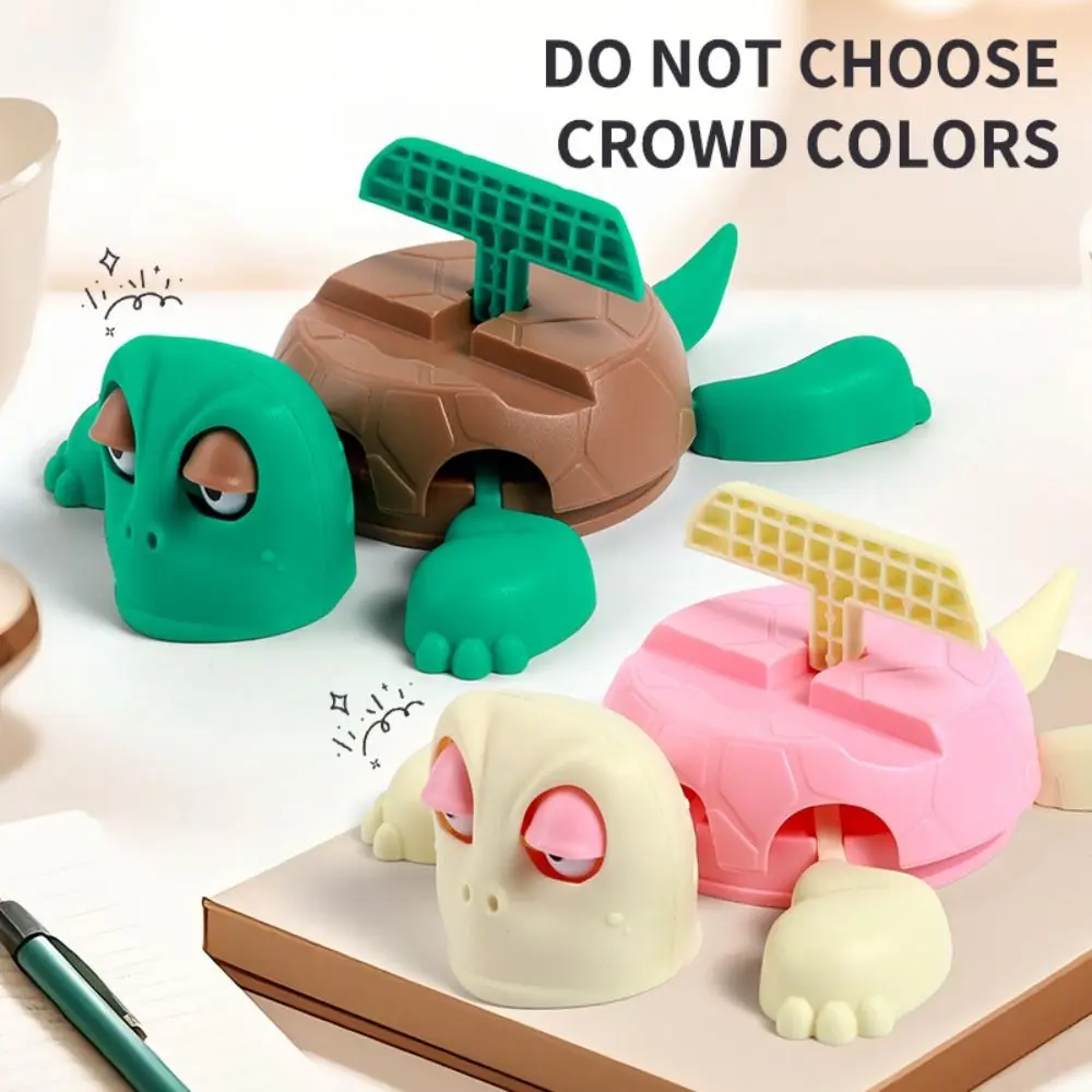 

DIY Assembly Turtle Cell Phone Bracket ABS Press Panicked Turtle Coaster Gaping Eyes Mug Holder Turtle Cup Pad Quirky Toys