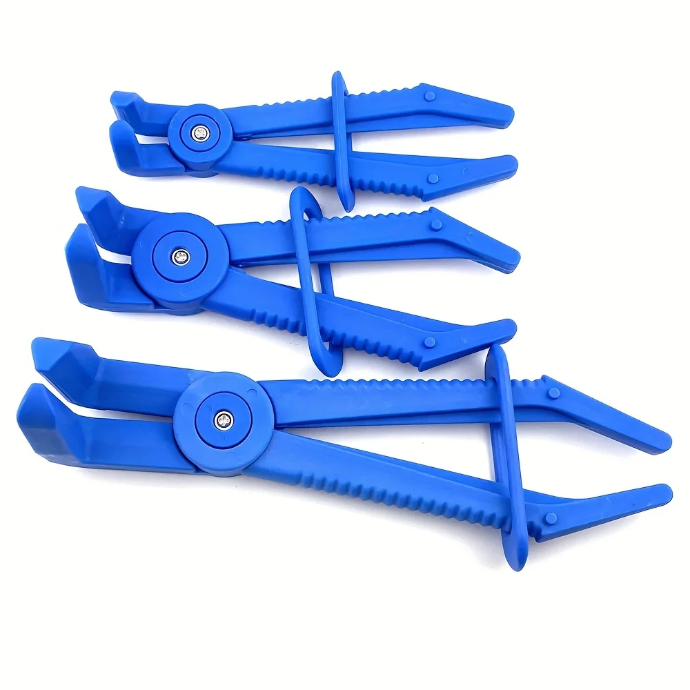 3Pcs/Set Nylon Hose Clamp Tool Set Brake Fuel Water Line Clamp Plier Hands Free Tool Car Repair Tools Hose Pliers