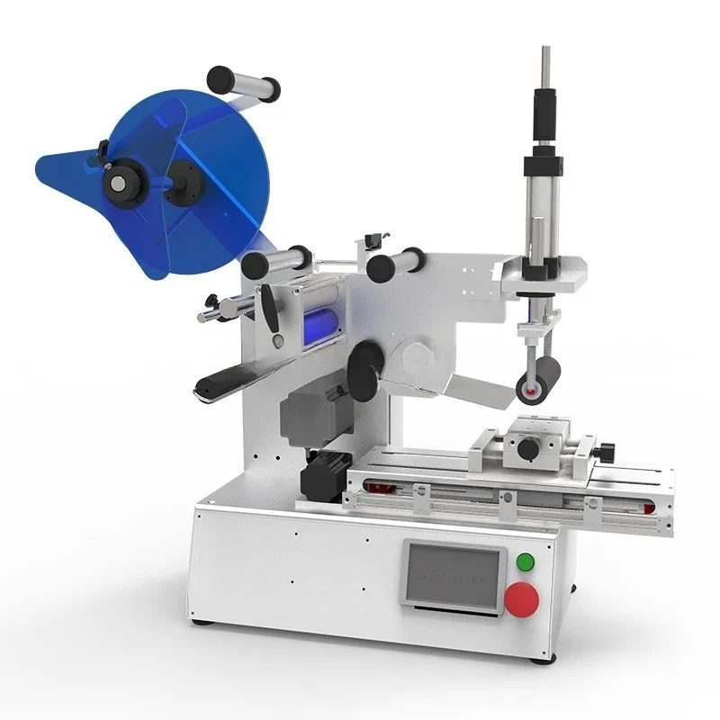 High-precision semi-automatic flat labeling machine with concave curved surface self-adhesive for simple labeling applications