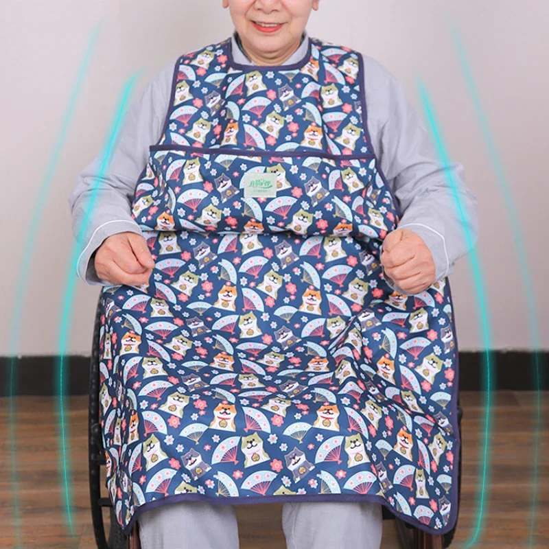 Adult Dining Bib Pad Elderly Bedridden Specific Dining Bib Washable Enlarged Waterproof Bib Feeding Nursing Care Supplies