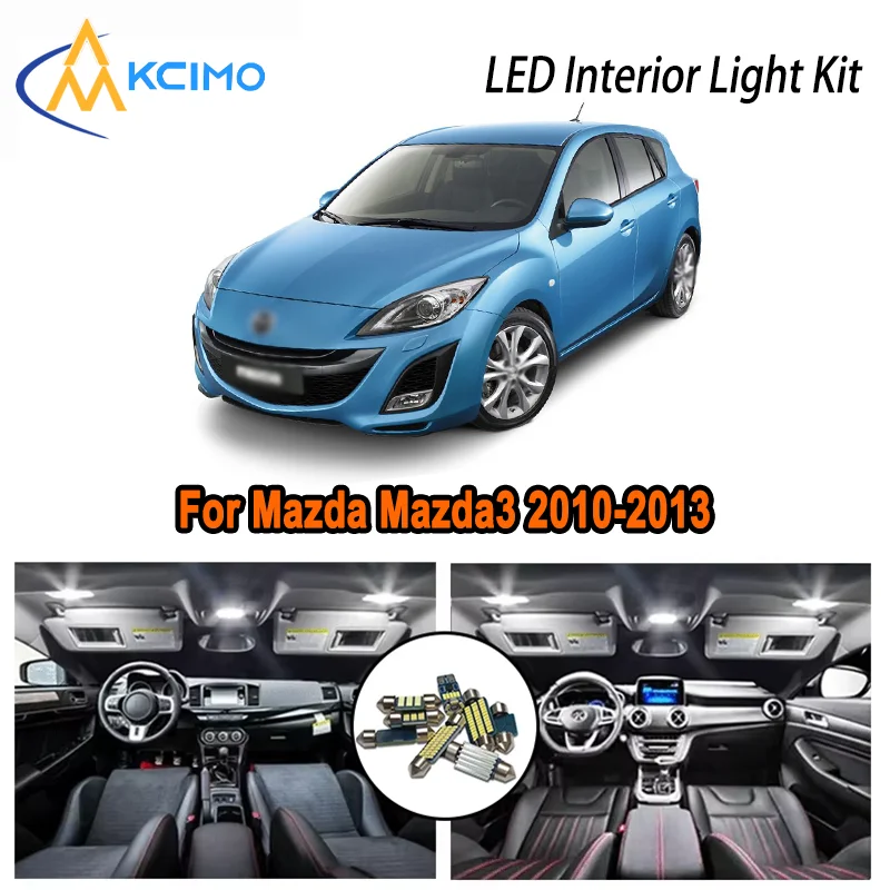 

For Mazda Mazda3 2010-2013 2010 2011 2012 2013 Premium LED Interior Dome Map Trunk Light Kit Car Led Lamps Canbus No Error