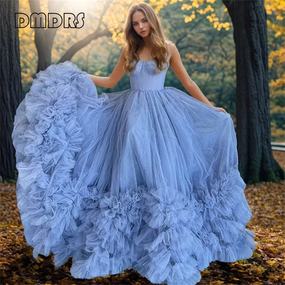 

DMDRS Tulle Fairy Prom Dress Corset Wedding Dress Prom Gown Ball Gown Formal Dresses Fot Women Sweetheart Neckline