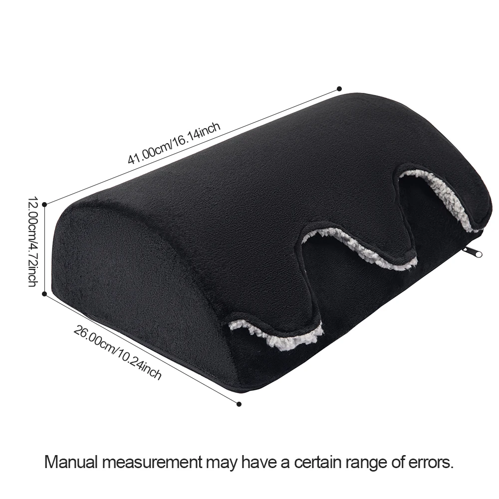 Foot Under the Desk, Warm Foot Pocket Footstool, Comfortable Footpad with Lamb Wool, Suitable for Office Game Chair Legs Support
