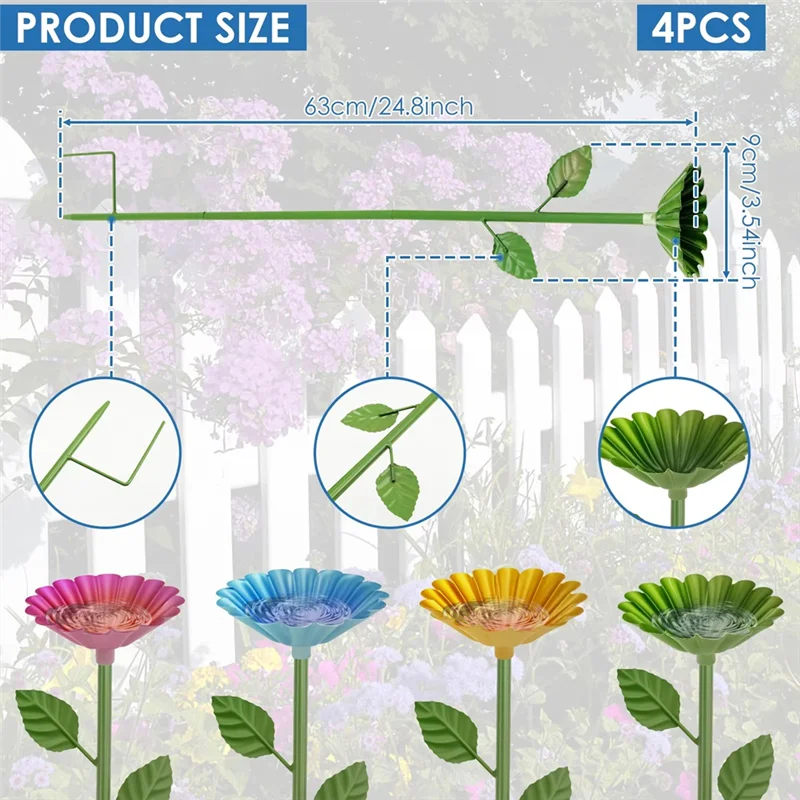 ABKS-4Pcs Станция для полива пчел Чашки для полива пчел Кормушка для пчел Чашки для пчел Красочная чаша для ванны пчел Чашки для пчел Станция для полива пчел