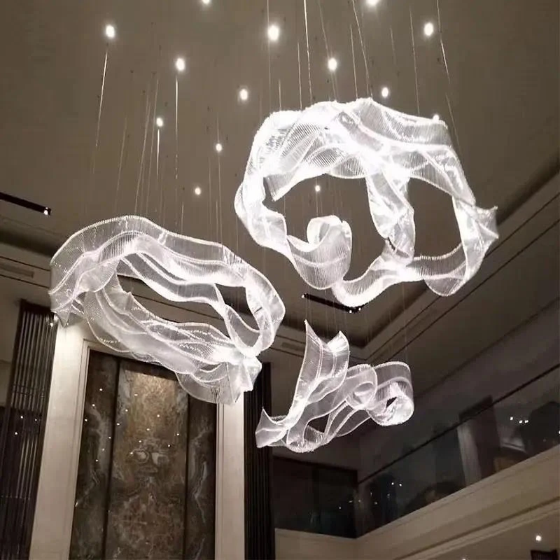 Modern luxury crystal LED chandelier irregular shape chandelier living room bedroom hotel romantic home improvement