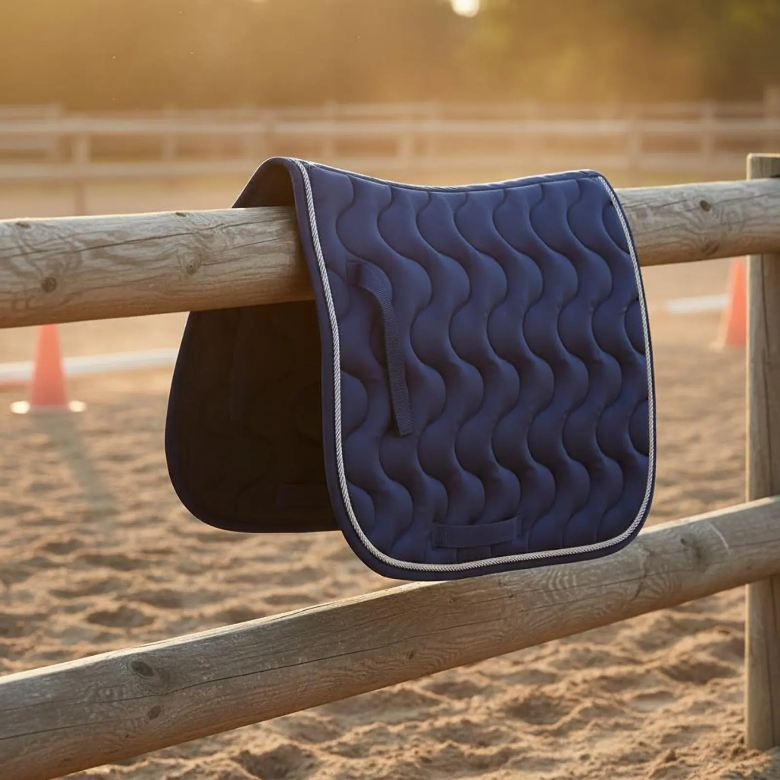 Double Piped Saddle Cloth Breathable Hexagonal Lining All Purpose Saddle Pad English Riding Pad Cushioned Equestrian Equipment