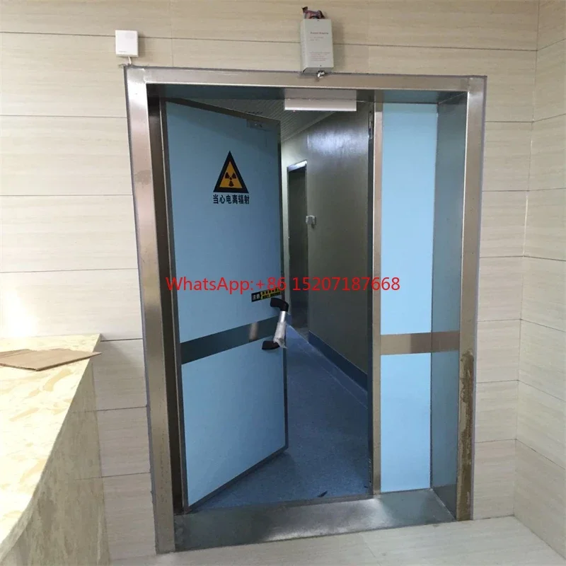 Manual Hospital Radiation Protection Swing Door with Window Hermetic  Airtight