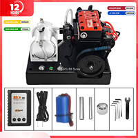 TOYAN FS L200AC Engine Model with Start Base Metal Inline Twin Cylinder Four Stroke Engine Model Air Cooled Nitro Toy Finished