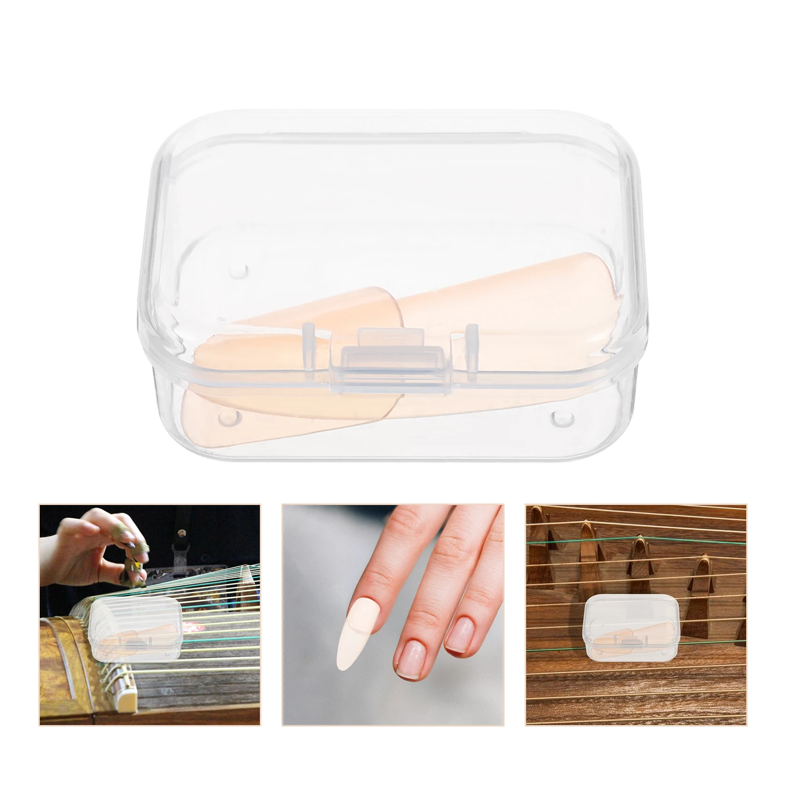 

Transparent Finger Picks For Sanxian, Elastic Nail Protectors For Kids Adults, Clear String Instrument Picks Practice