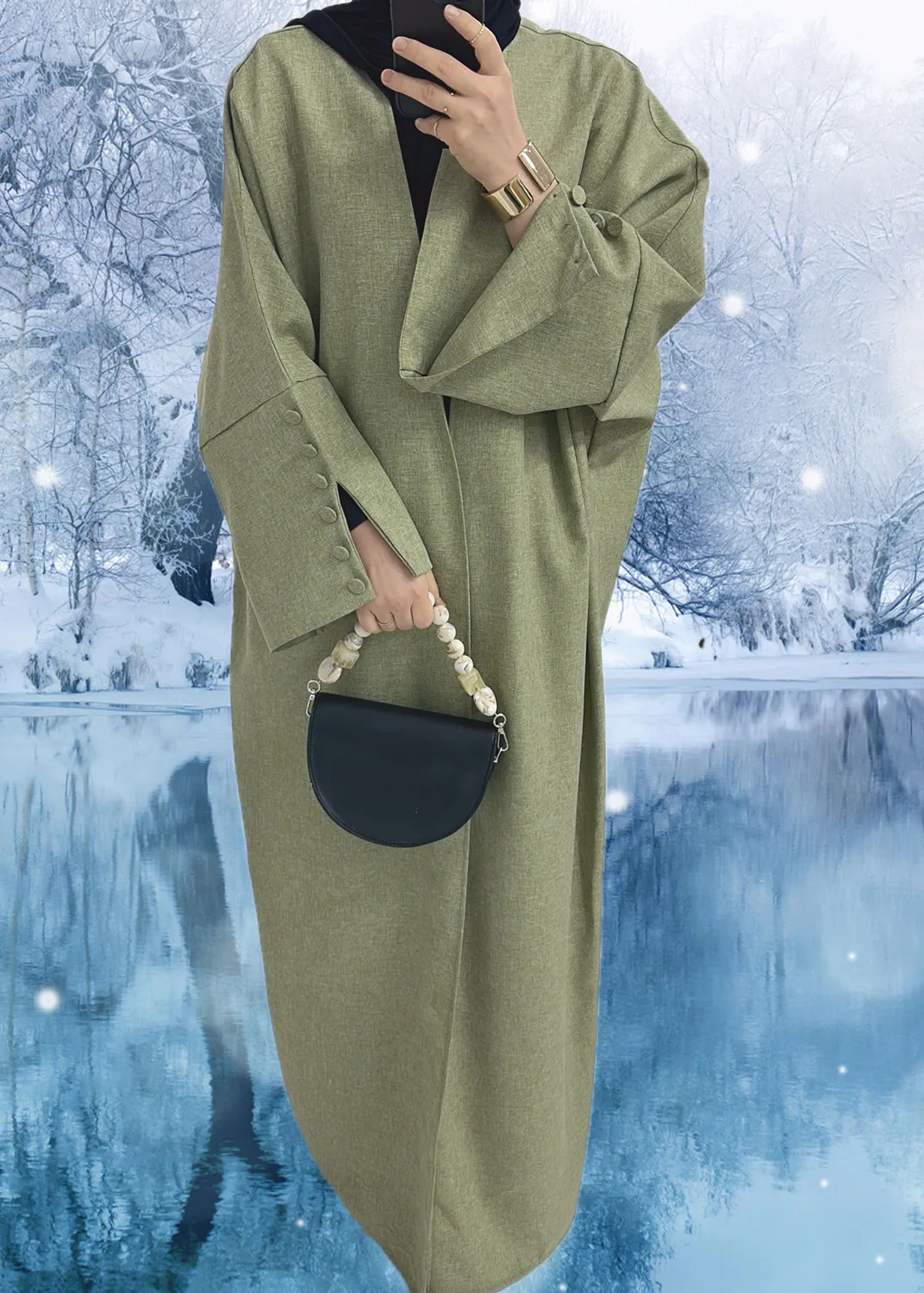 

Eid Abayas for Women Muslim Kimono Cardigan Dubai Open Abaya Islamic Clothing Turkish Coat Ramadan Jalabiya Kaftan Dress Kebaya