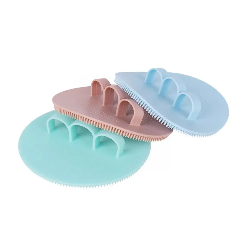 Soft Silicone Body Scrubber, Escova de Limpeza para Banho Corporal, Shampoo Scrub Remover, Escova de Massagem Esfoliante Corporal, K2C8