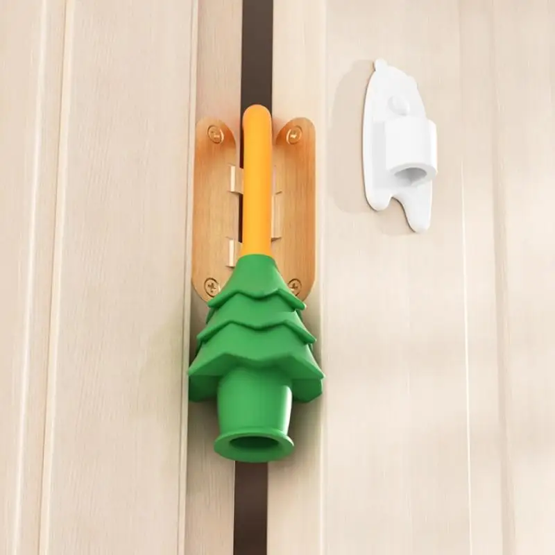 1PCS Silicone Child Safety Anti-Pinch Hand Door Lock Clamp Novelty Pine Tree Shaped Baby Proof Door Finger Pinch Guards