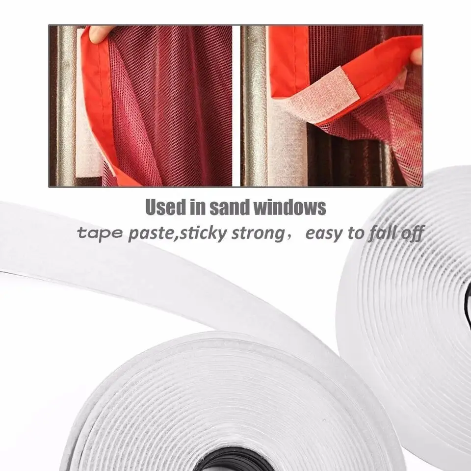 High-quality Magic Sticker Tape Self Adhesive Extra Strong Double Sided Adhesive with Sticker Hook and Loop Fastener white 2-5cm