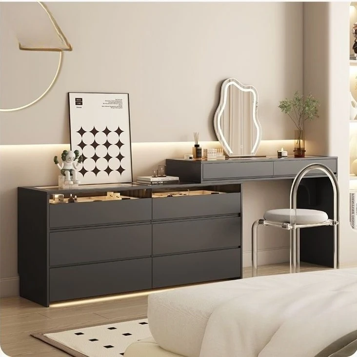 One-piece dresser all solid wood second master bedroom dresser chest home small apartment retro