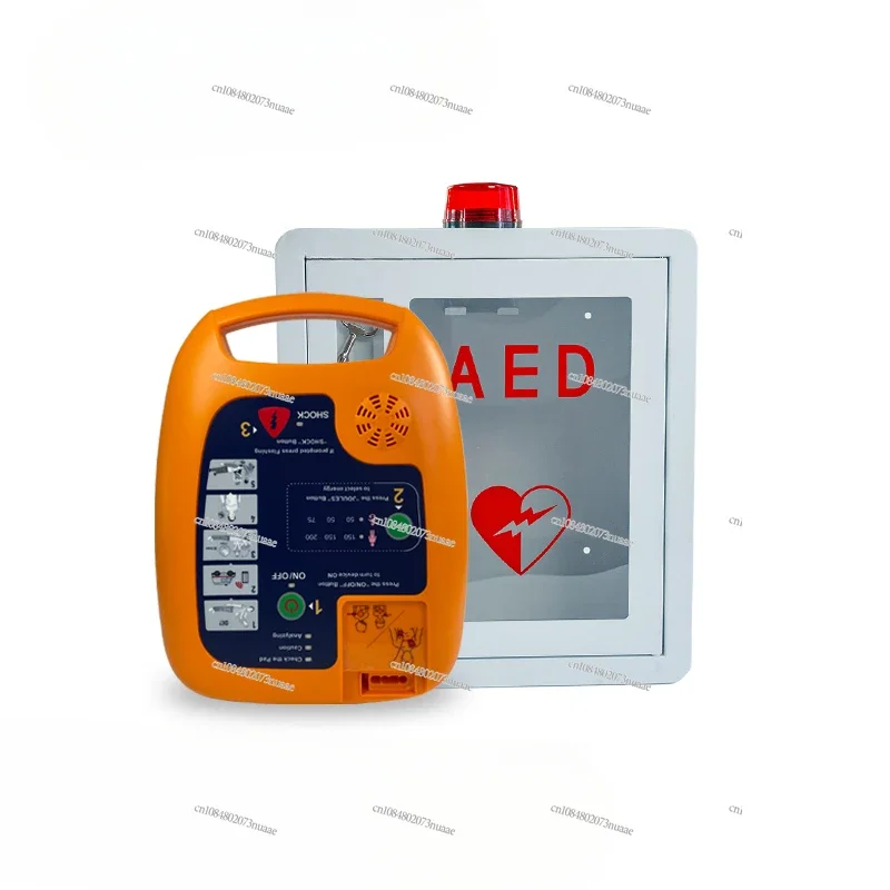 Portable Automated External Defibrillator (AED) Storage Hanging Box: Emergency First Aid Alarm System Cabinet