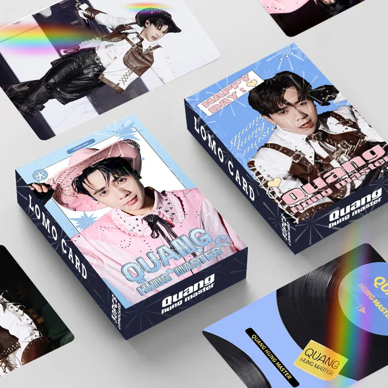 Quang Hung MasterD 30Pcs Laser Flash Holographic Double Sided LOMO Cards Boxed Photocards V-Pop Fan Gift