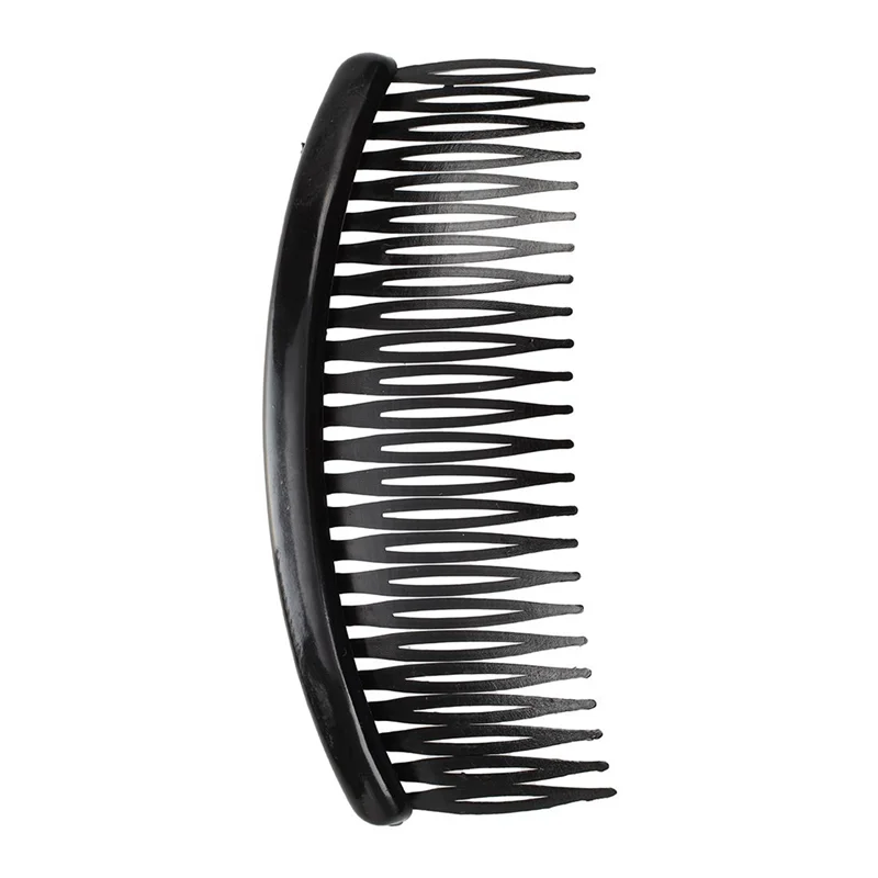 

AAAU-Black Plastic 24 Teeth Hair Comb Clip Clamp 16 Pcs For Lady Girls