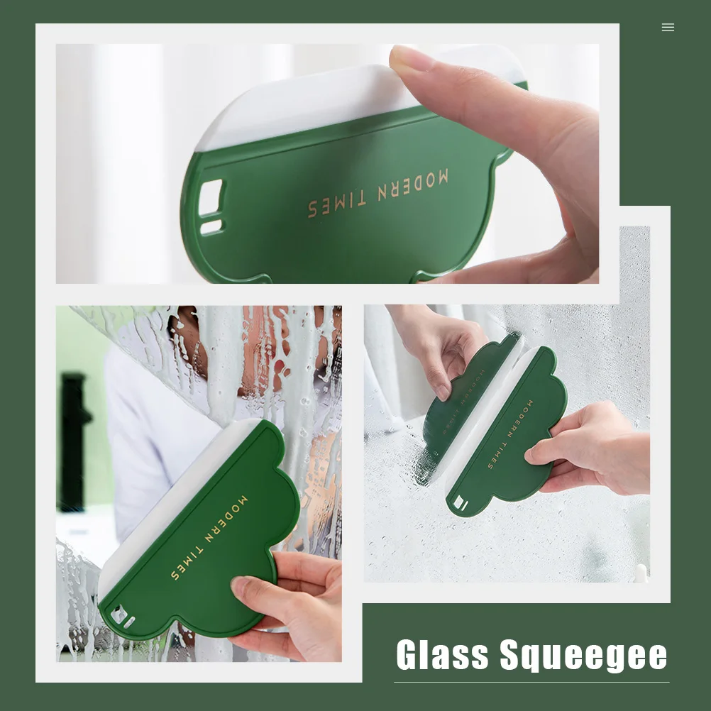 

3 Pcs Wiper Glass Water Silicone Squeegee Shower Scraper Household Cleaning Cloud Pp Mirror Cleaner