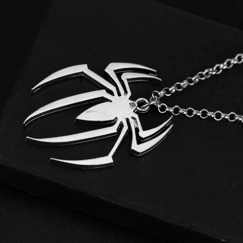 Spider Punk Pendants Chain Mens Necklaces Silver Color Neck Chain Gothic Couple Streetwear Gifts
